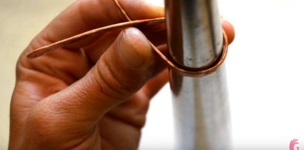 Wrap the wire | DIY Men's Jewelry | How To Make A Hammered Copper Ring
